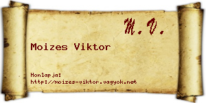 Moizes Viktor névjegykártya